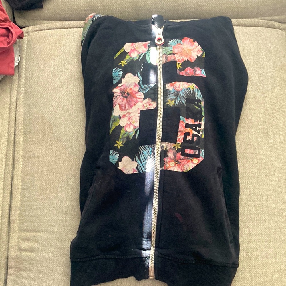 Black zip-up